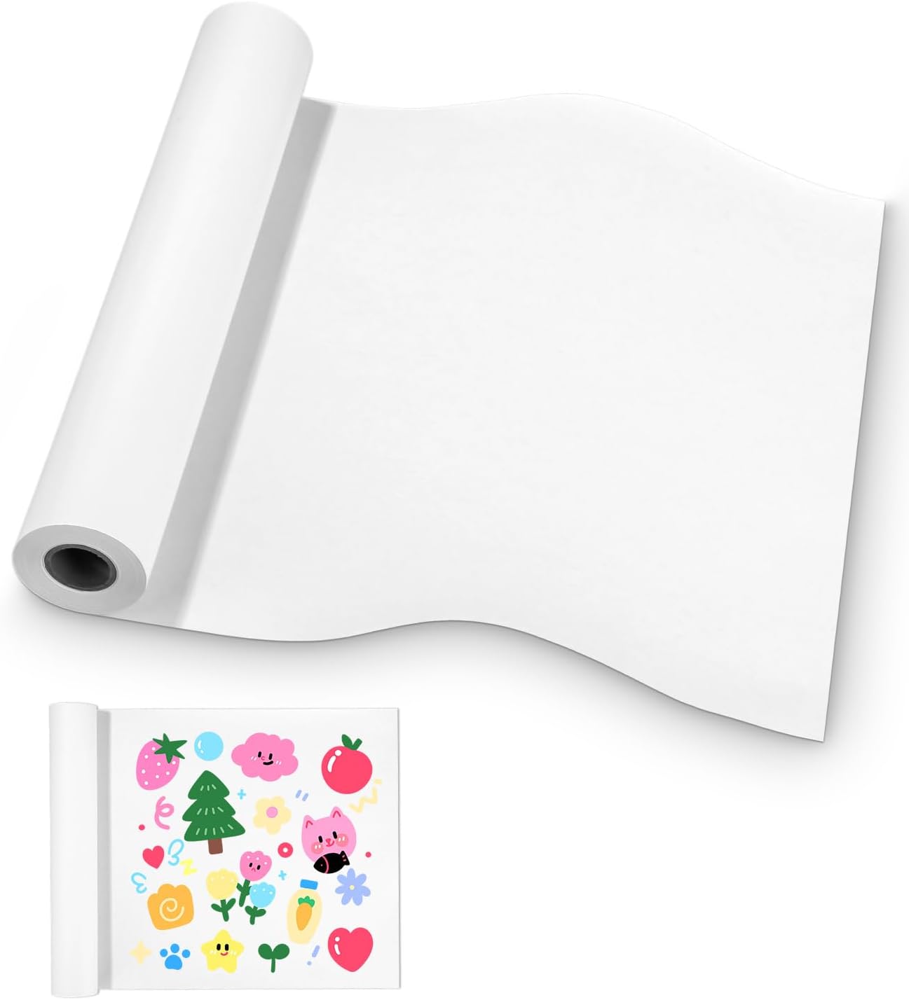 Zeichenpapier Rolle, Weiße Malpapier Kinder, 30 cm x 15 m Papierrolle, 70g/m² Zeichenrolle Kinder Künstler Skizze Malerei Papier, Papierrolle Malen für Zeichnen, Skizzieren, Basteln & Verpacken