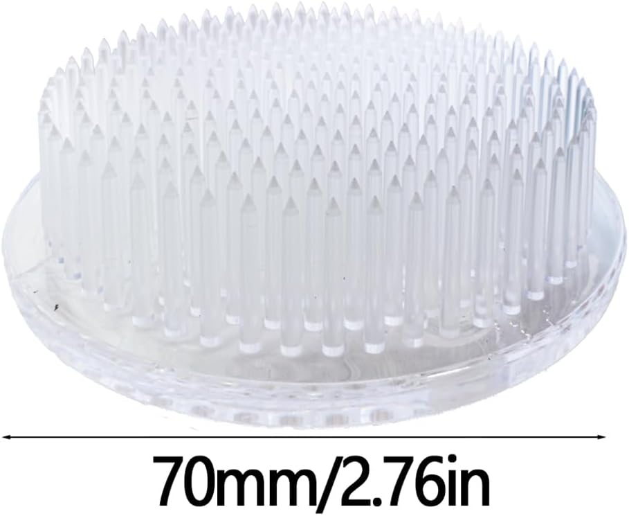 Blumenigel 2 Stück Blumenhalter Rund Ikebana Kenzan Flower Arrangement Tool Blumenigel Flower Frog für Blumenarrangements, Kunst, Heimbüro-Dekoration Weiß 7cm