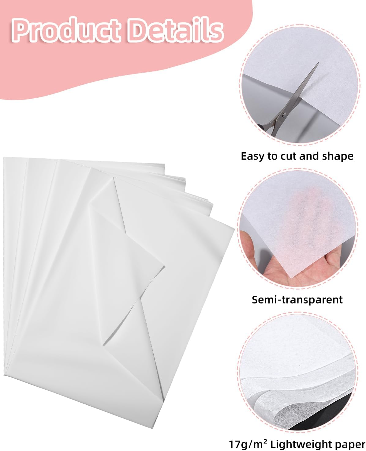 120 Blatt Seidenpapier, Geschenkverpackung Seidenpapier, 70 x 50 cm weißes Verpackungspapier für Weihnachten Geschenkpapier Füller Blumen Kunsthandwerk Geburtstag Hochzeitsdeko, Transparentpapier